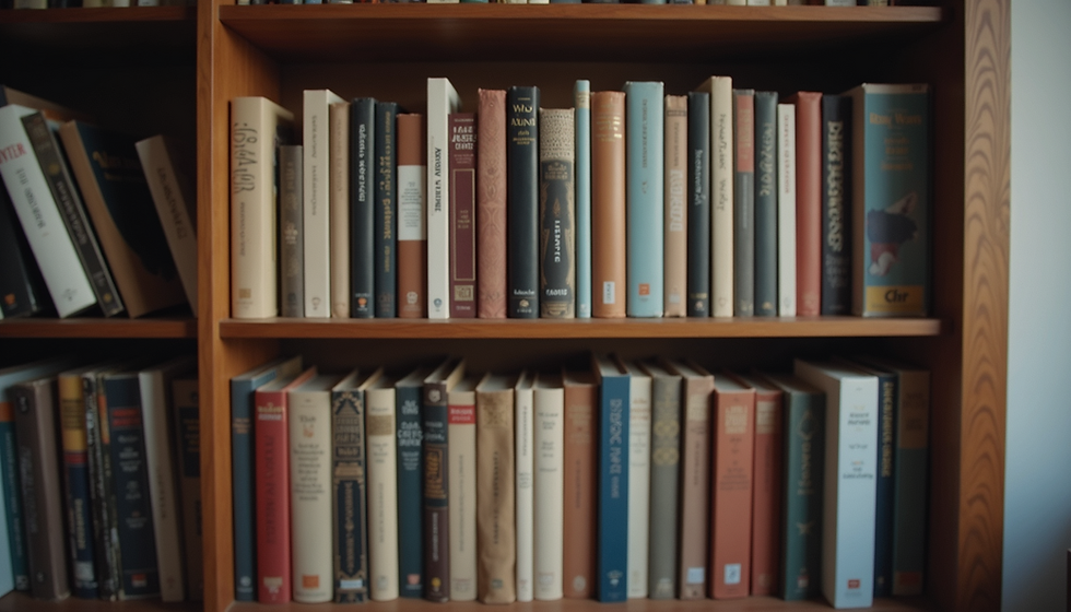 A bookshelf full of books