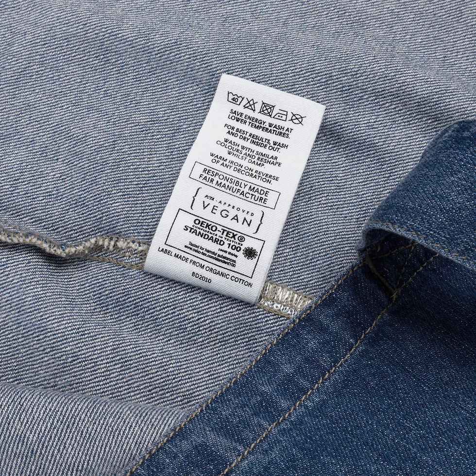 Thumbnail: Organic denim tote bag-God's Grace Is Sufficient