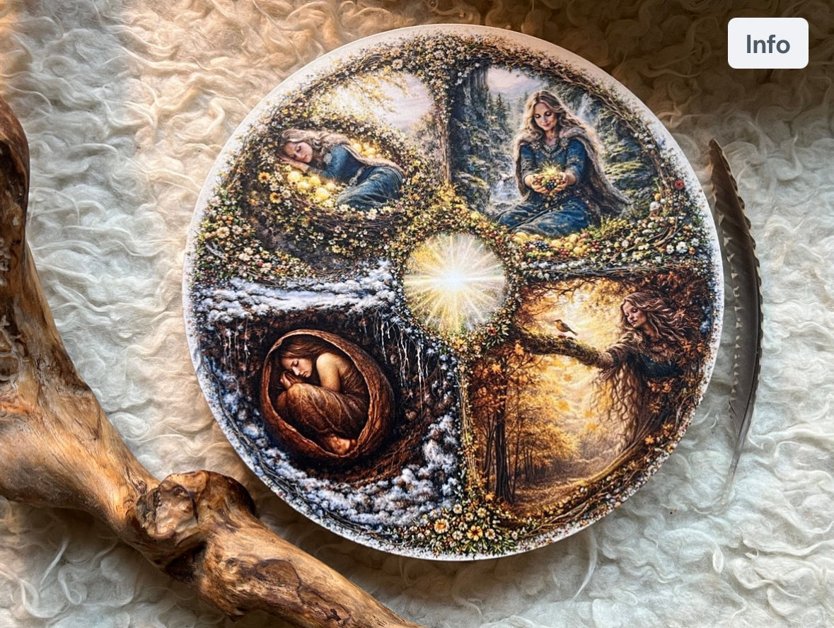 Jahreskreis Druck auf Leinwand