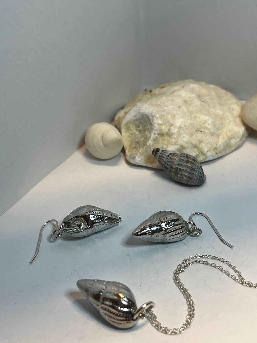Thumbnail: Pewter Netted Dog Whelk Shell from Skye