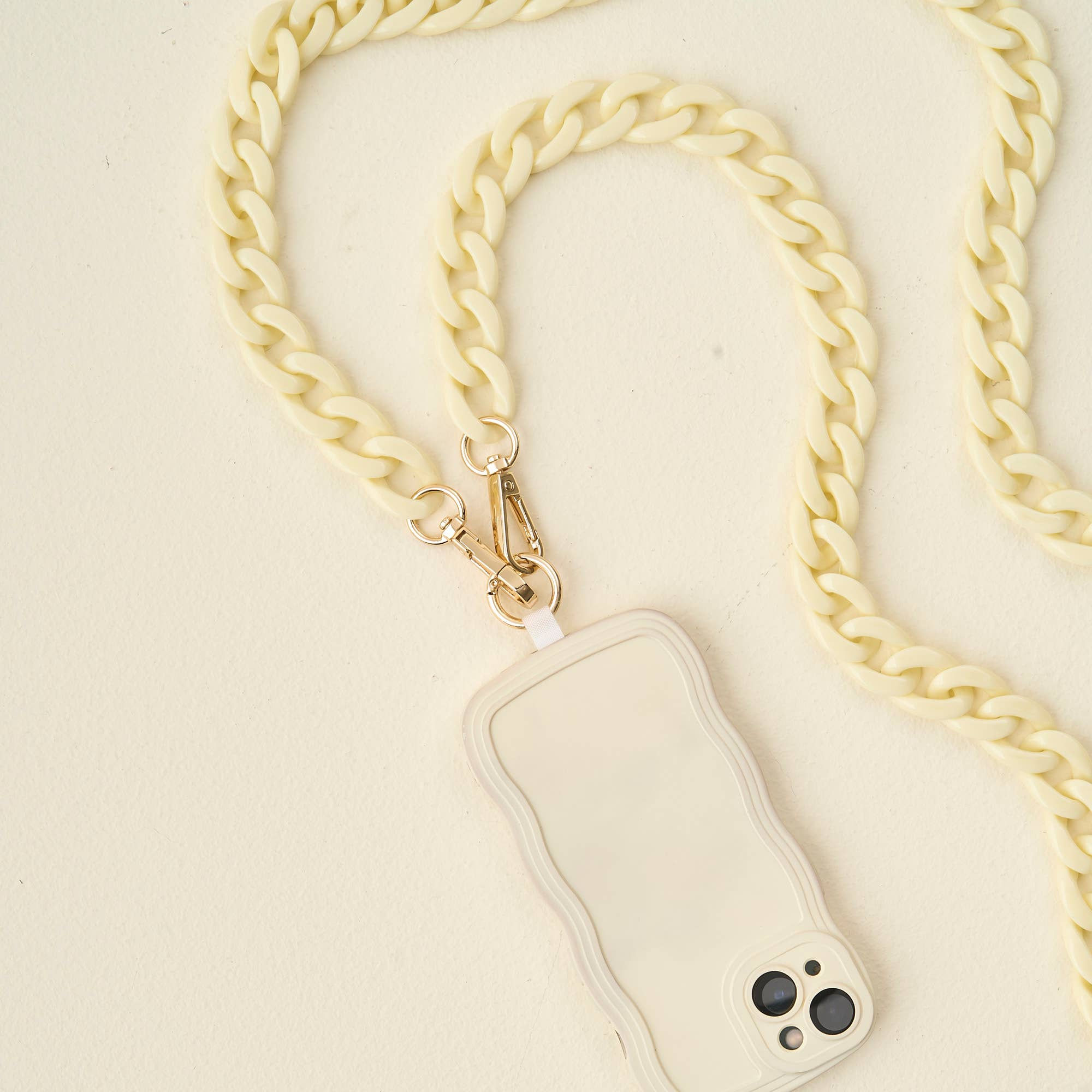The Darling Effect - Hold the Phone Crossbody Chain-Cream