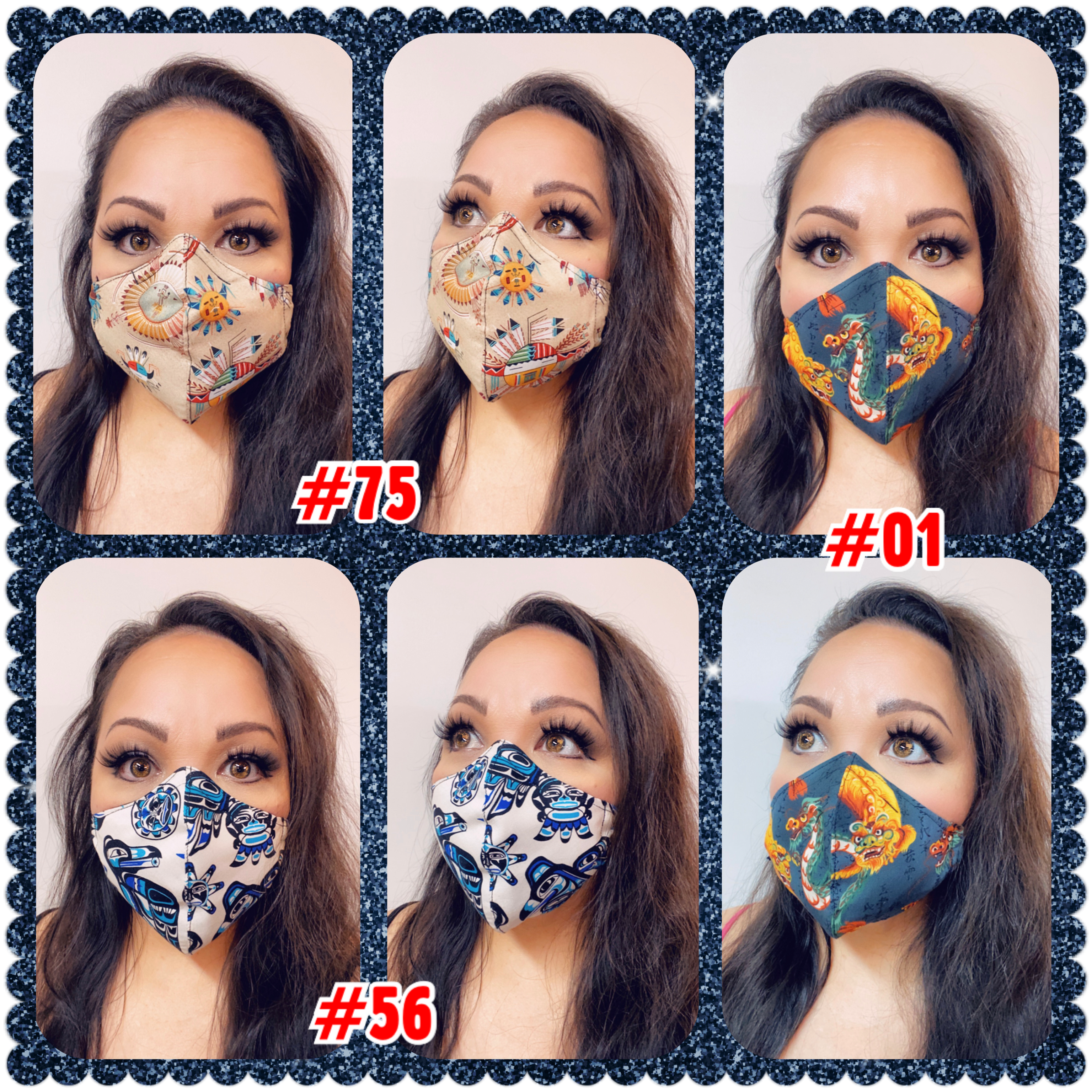 Various Cotton face masks 1