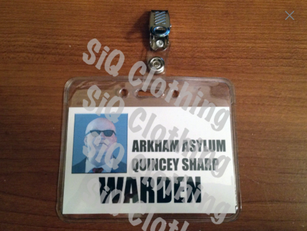 Quincey Sharp Warden Badge for Harley Quinn