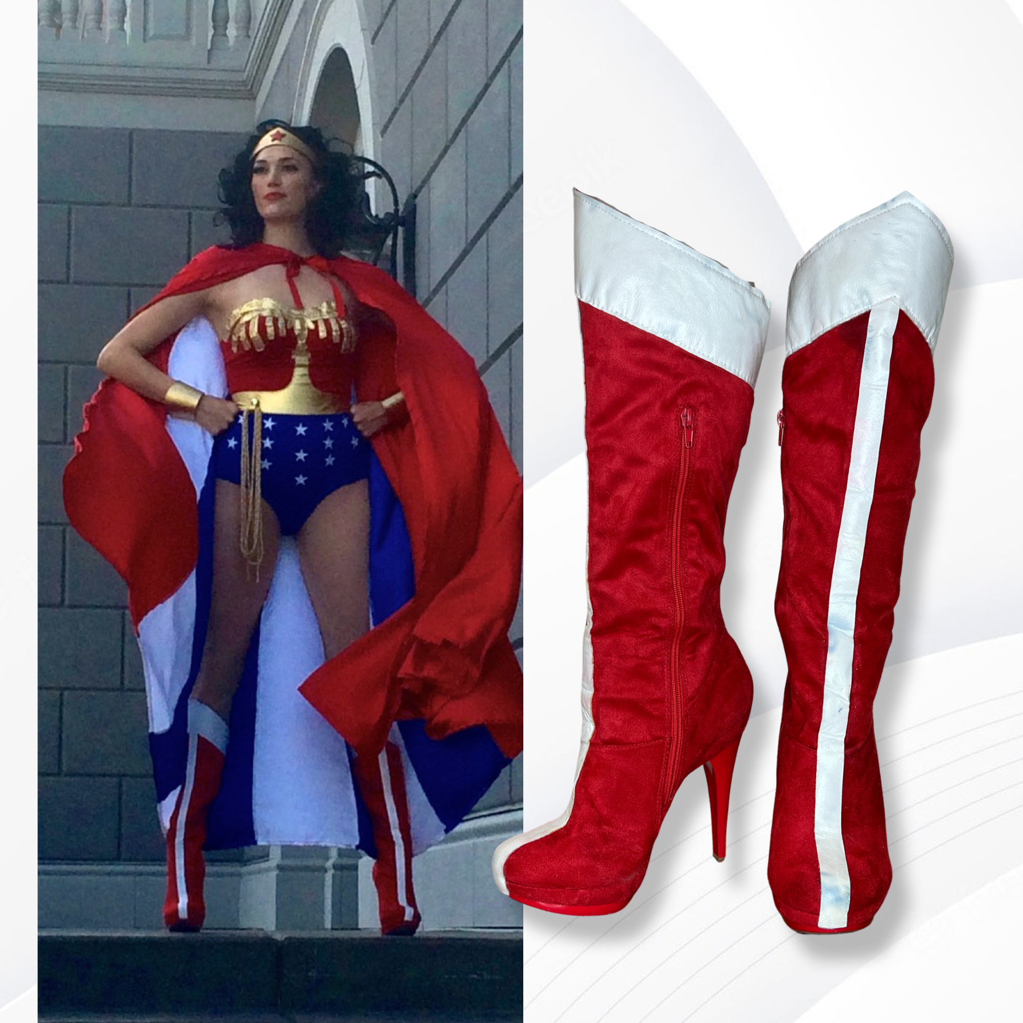 Red Velvet Wonder Woman Boots