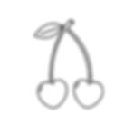 heart shaped cherry cute drawing