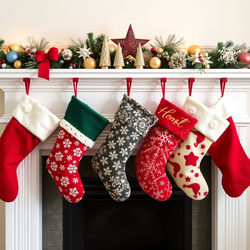 stockings hanging for Christmas