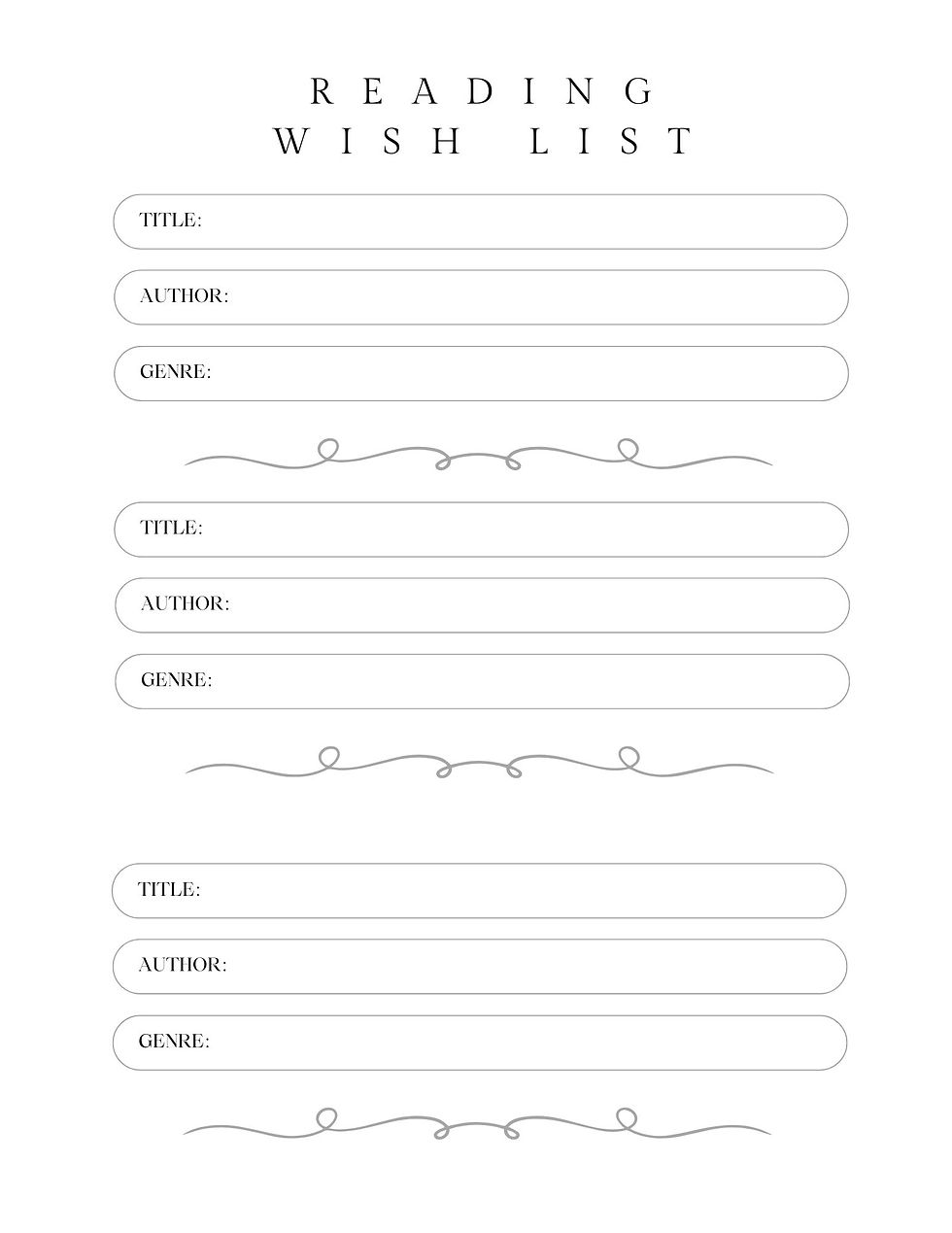 Thumbnail: template of wish list