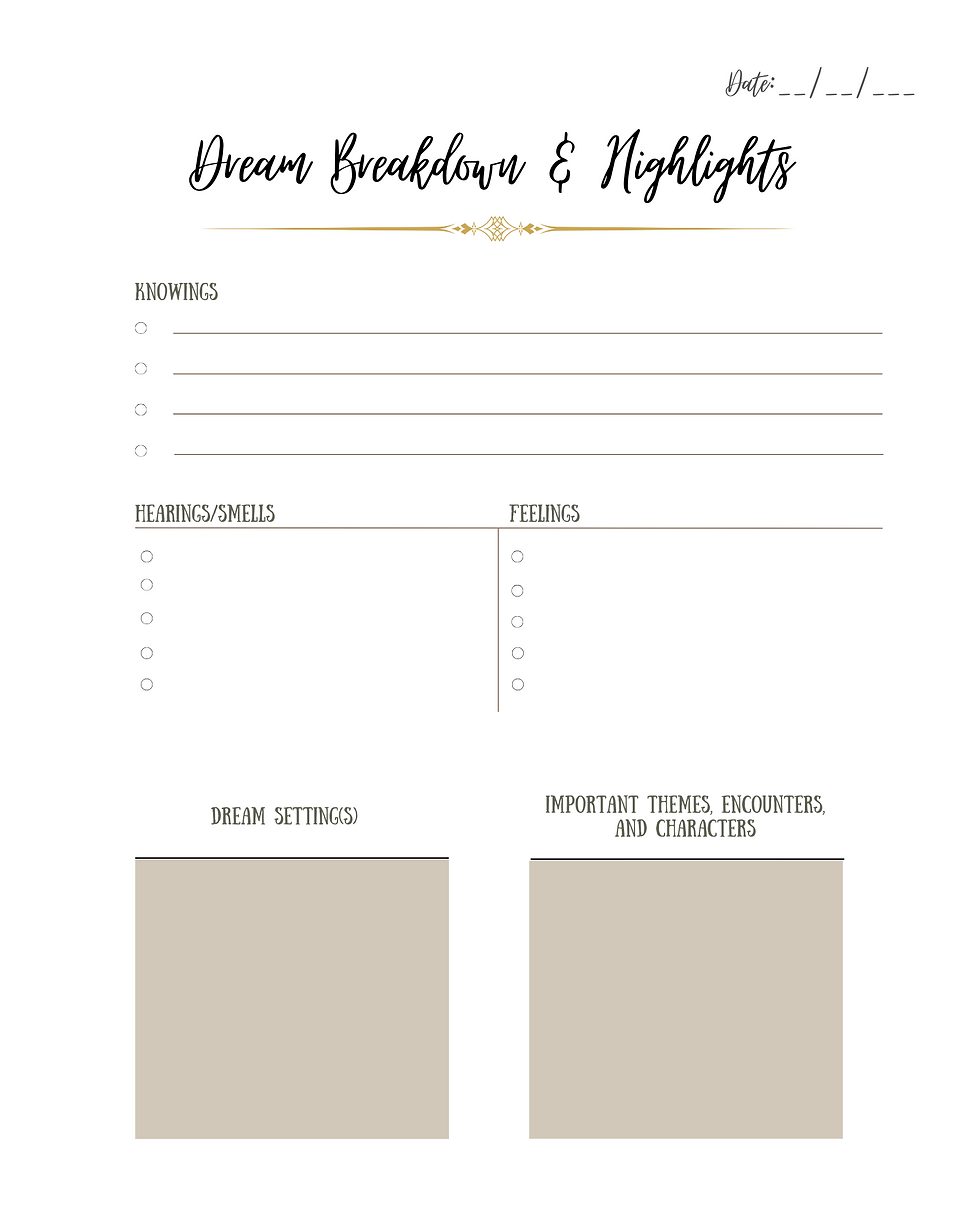 Thumbnail: Dream Journal Printable - Complete Journal (Color)