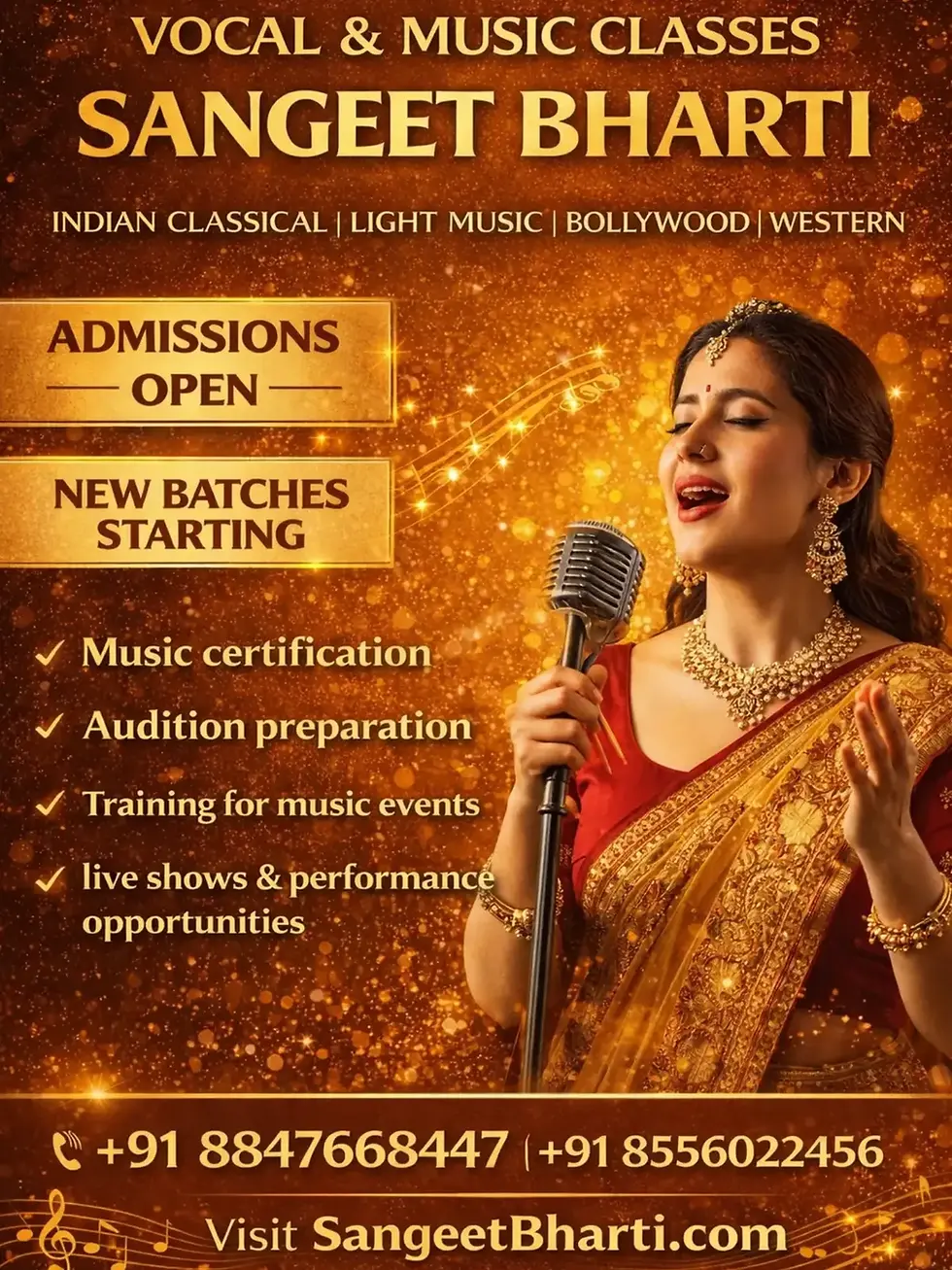Visit - SangeetBharti.com Contact +918847668447, +918556022456