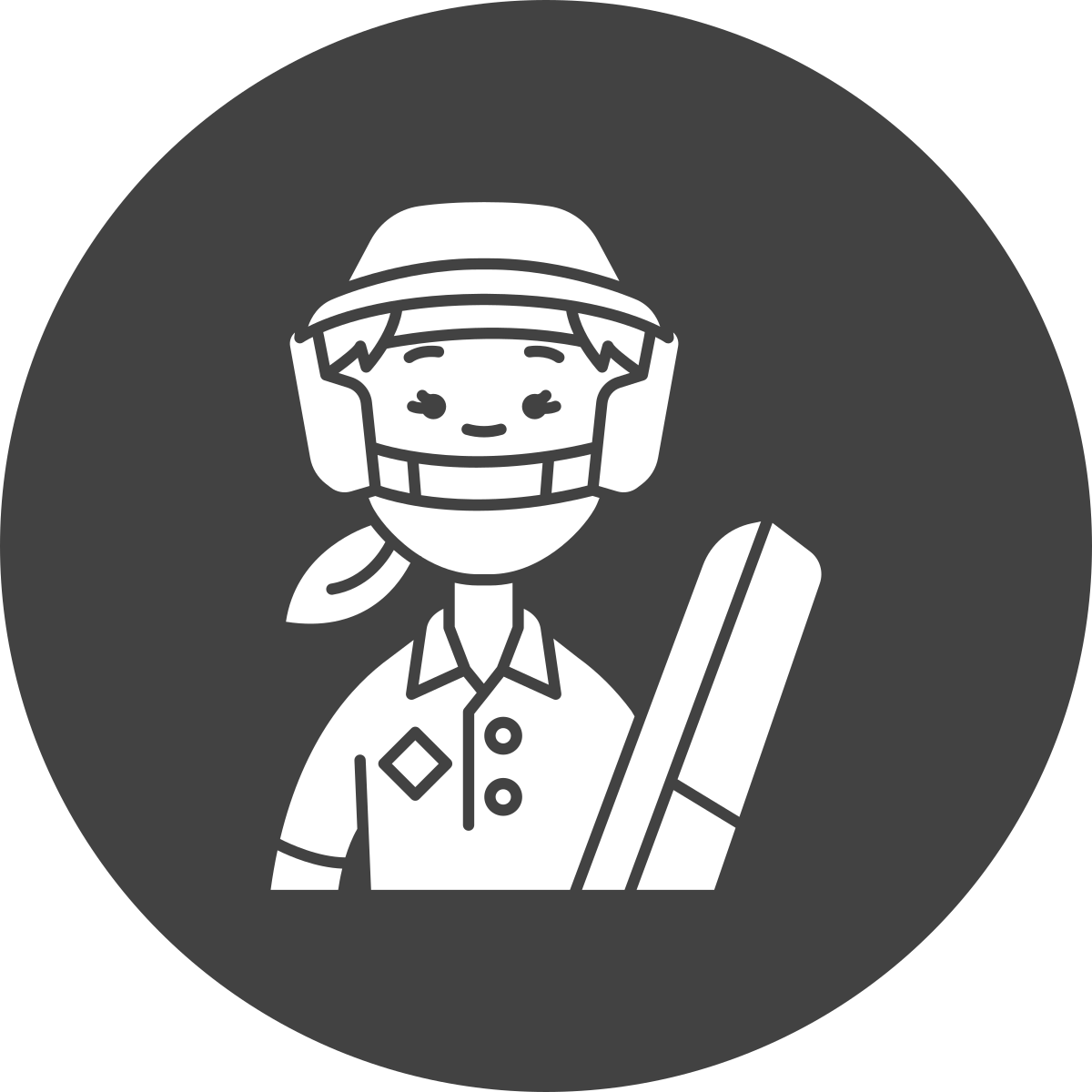 Female cricketer holding a bat and wearing a helmet icon on Scarborough Junior Cricket Club website
