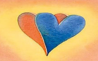 Disegno di un cuore, simbolo di empatia