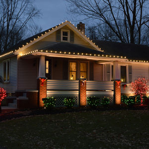 Elegant Outdoor Lighting at Dusk