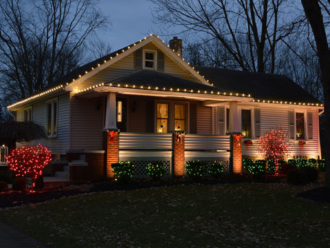 Elegant Outdoor Lighting at Dusk