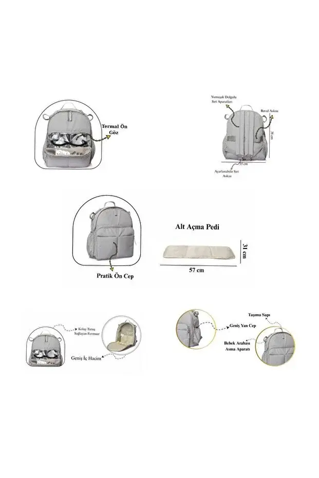 Küçük resim: Little Baby Oysbella Termal Anne Bebek Bakım Çantası