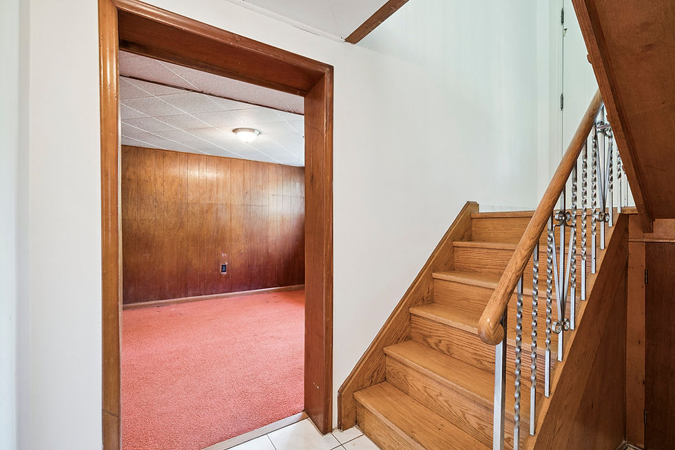 One of the two stairwells to the lower level!