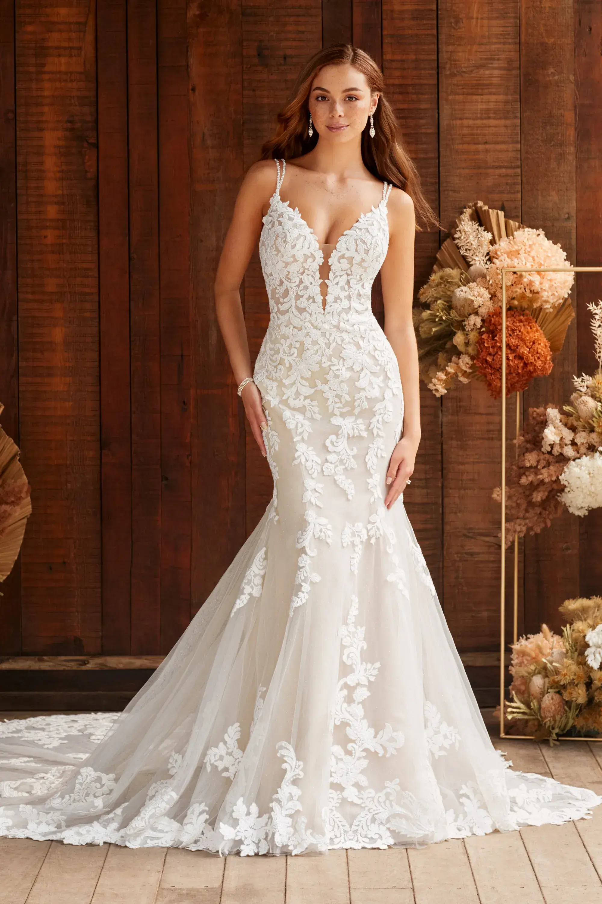 Sophia Tolli Kaylee,  Beaded Lace Fit and Flare Wedding Dress