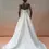 Thumbnail: Elegant strapless wedding gown with long train; Jenny Yoo Catherine, front view.