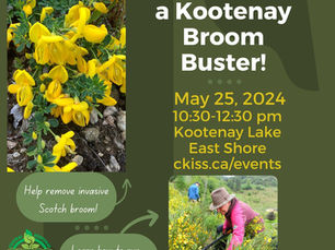 Kootenay Lake East Shore Broom Bash Event Saturday, May 25, 2024