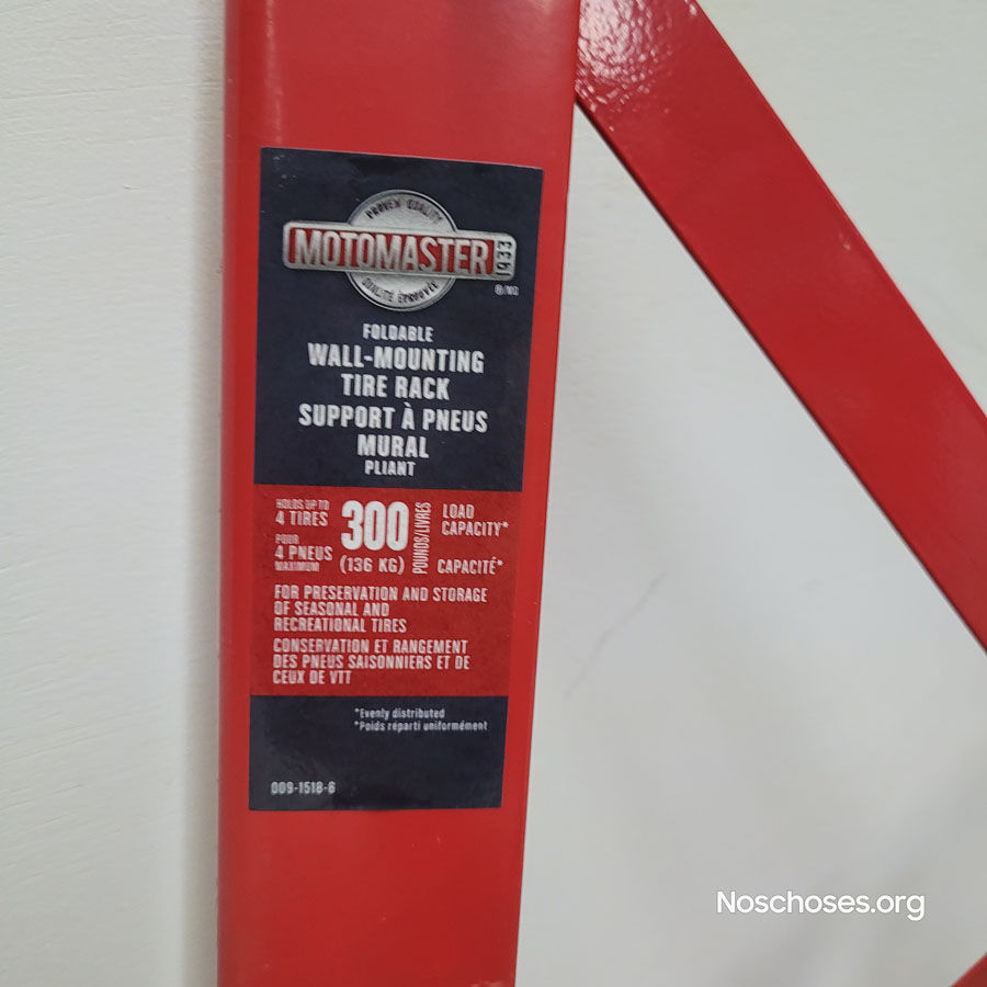 Miniature : Support mural pour 4 pneus Motomaster