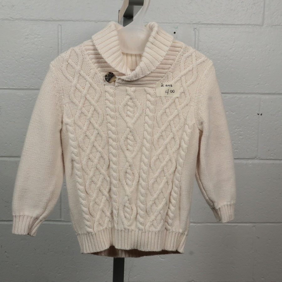 Chandail manches longues en tricot (2 ans)