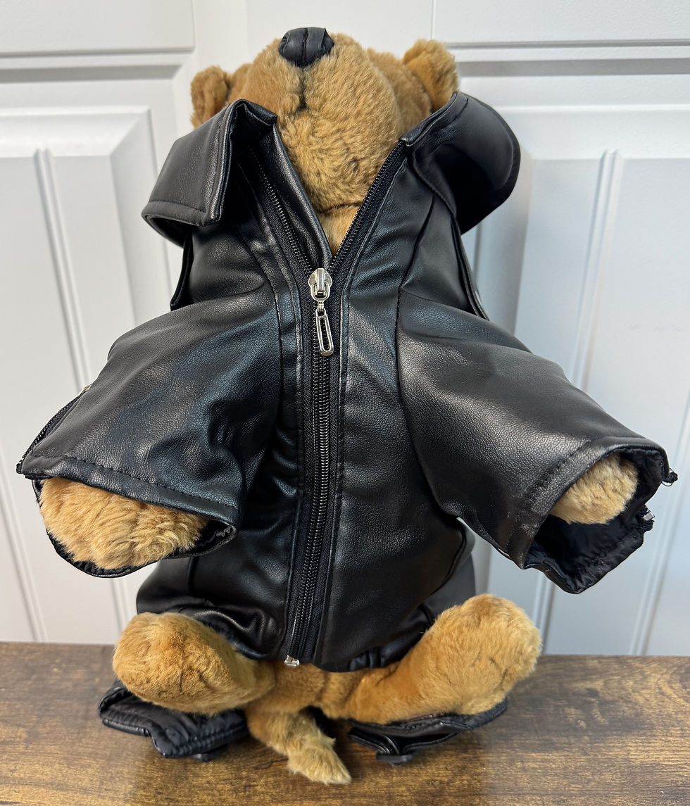Thumbnail: Dog Faux Leather Biker Jacket