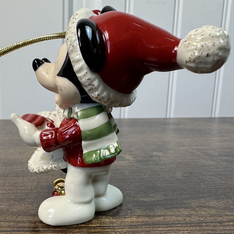 Thumbnail: 2007 Micky and Minnie "1st Christmas Together" Christmas Ornament - Lenox Fine C