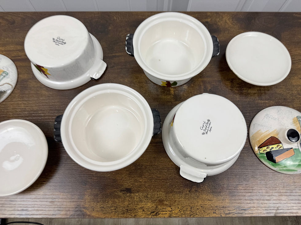 Thumbnail: Vintage Capri by Royal Sealy Mini Casserole Dish Set (8-Piece, 1960s Japan) — Ha