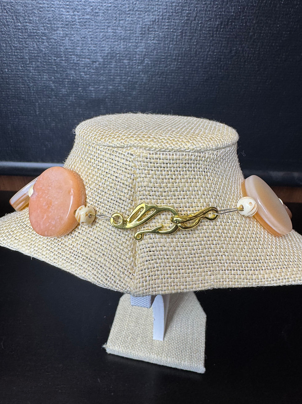 Thumbnail: Vintage Carnelian Agate Beaded Necklace