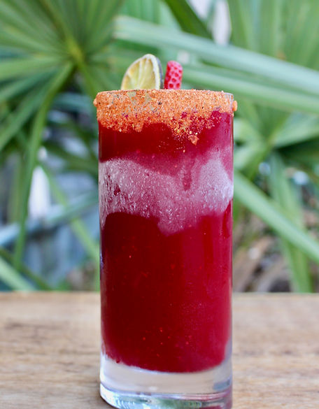 Close up of a frozen drink special at Rx Chicken & Oysters