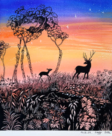 Bambi et son père le soir