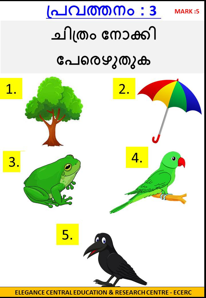 std 1 first term question paper malayalam