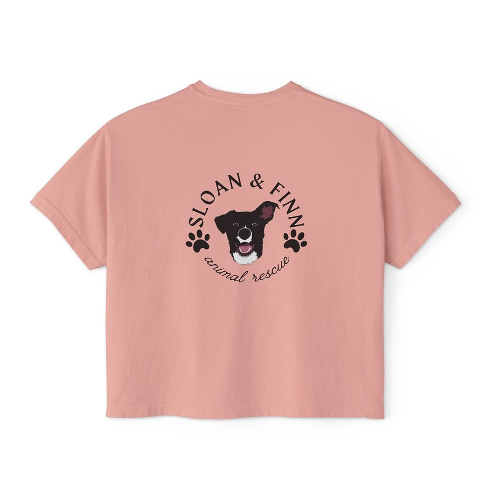Thumbnail: Sloan and Finn Animal Rescue Logo | Boxy Tee
