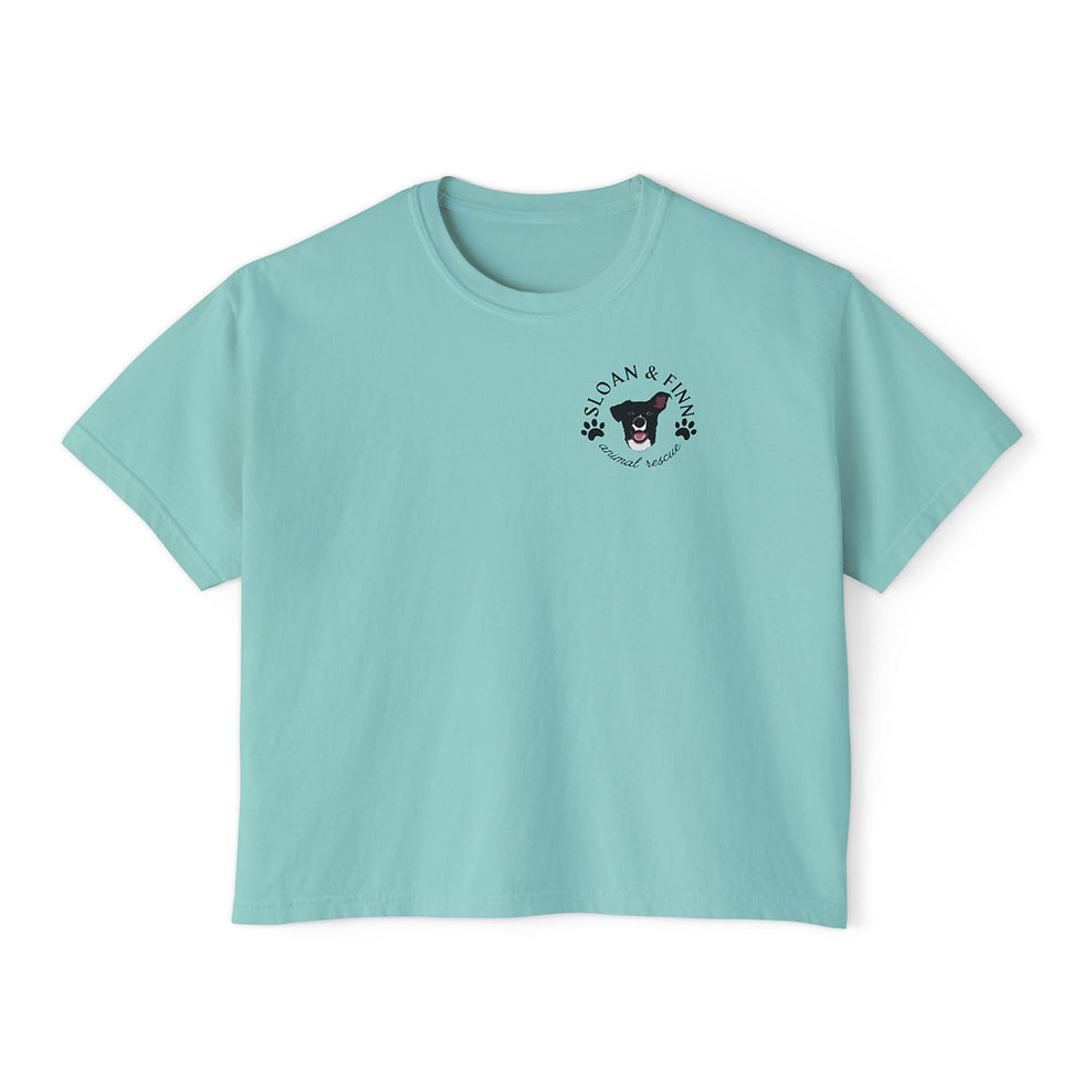 Thumbnail: Sloan and Finn Animal Rescue Logo | Boxy Tee