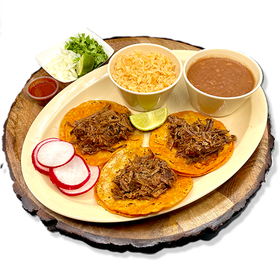 Tacos Combo Con Carne de Chivo