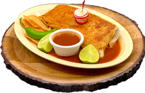 Burrito Mojado Con Carne de Chivo