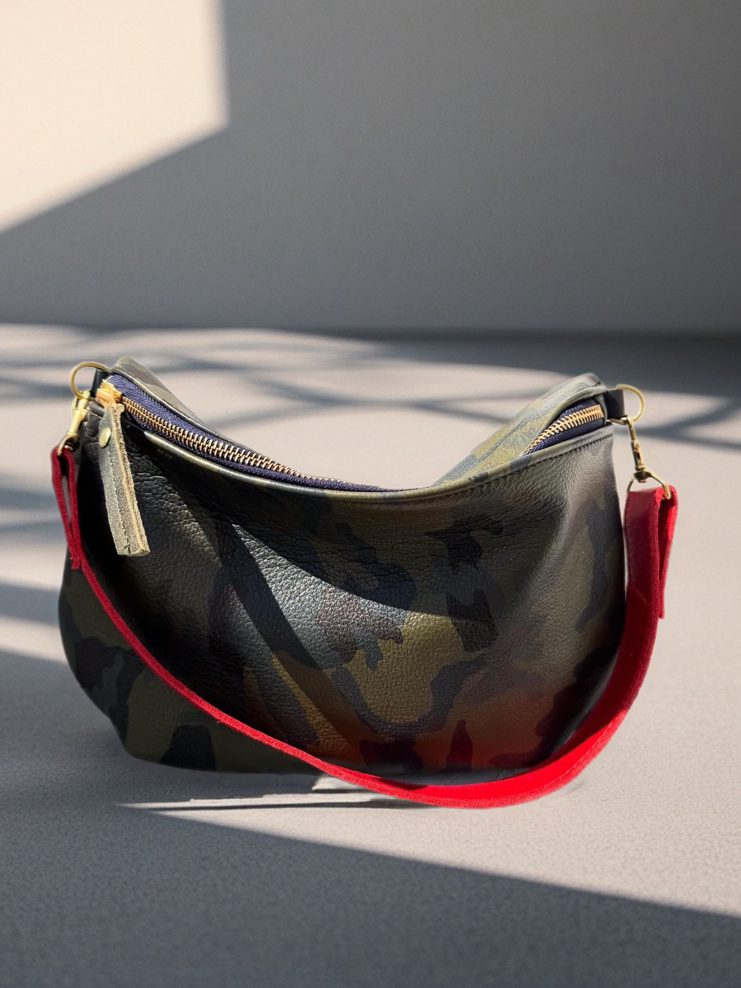 The Bowie Sling Camo Leather
