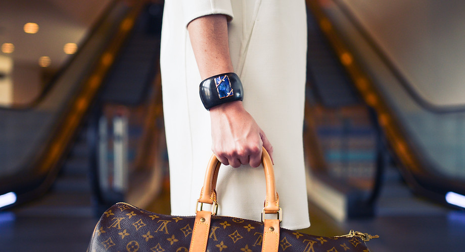 Fashionable Lady at Airport