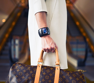 Fashionable Lady at Airport
