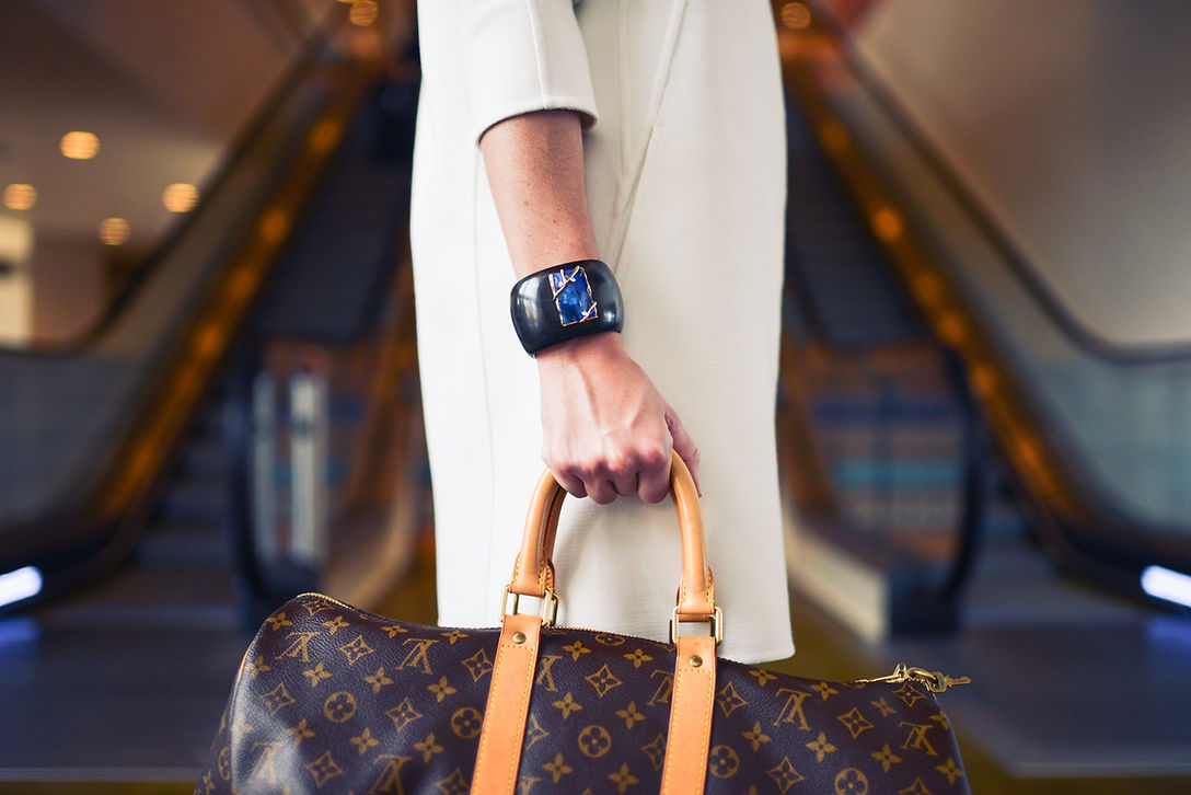 Fashionable Lady at Airport