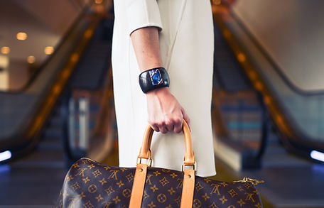 Fashionable Lady at Airport