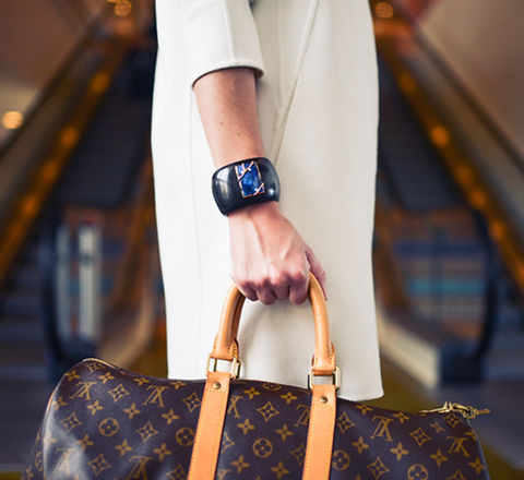 Fashionable Lady at Airport