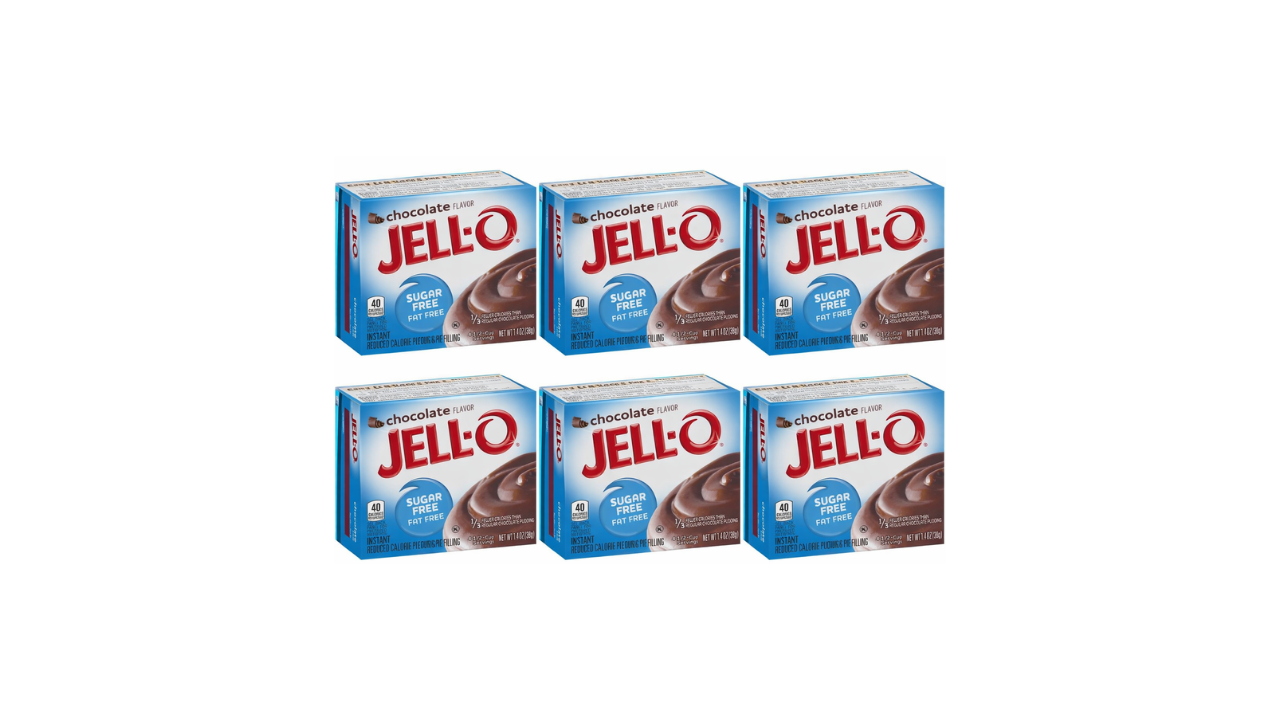 Jell-O Sugar-Free Instant Pudding and Pie Filling, Chocolate, (Pack of 6)
