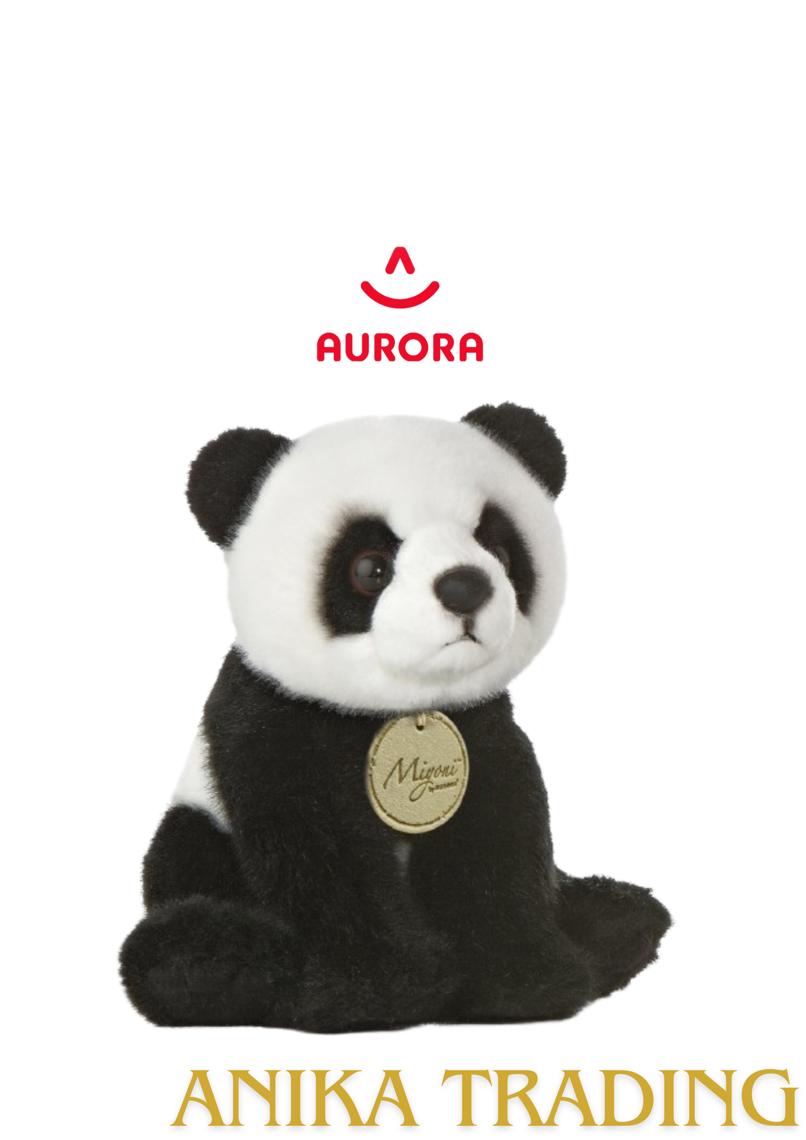 Aurora Panda Miyoni Plush Stuffed Animal 10"