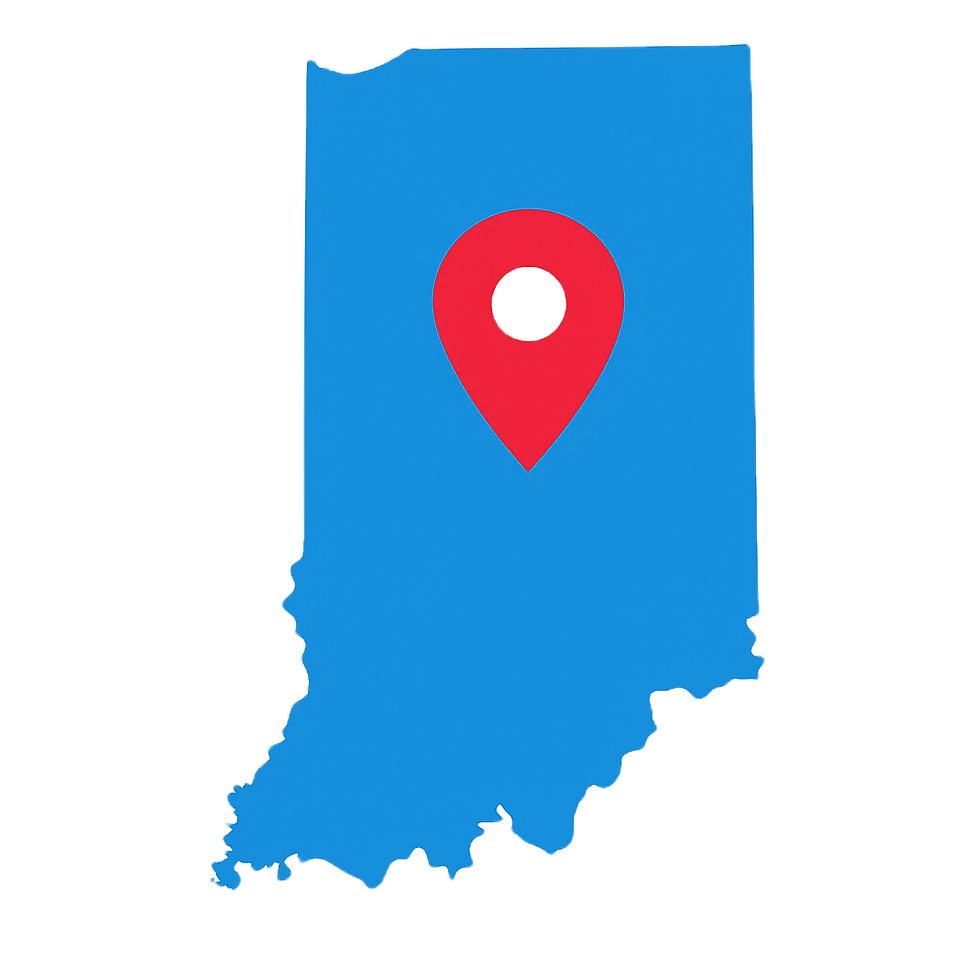 State map icon – Indiana court‑approved community service program