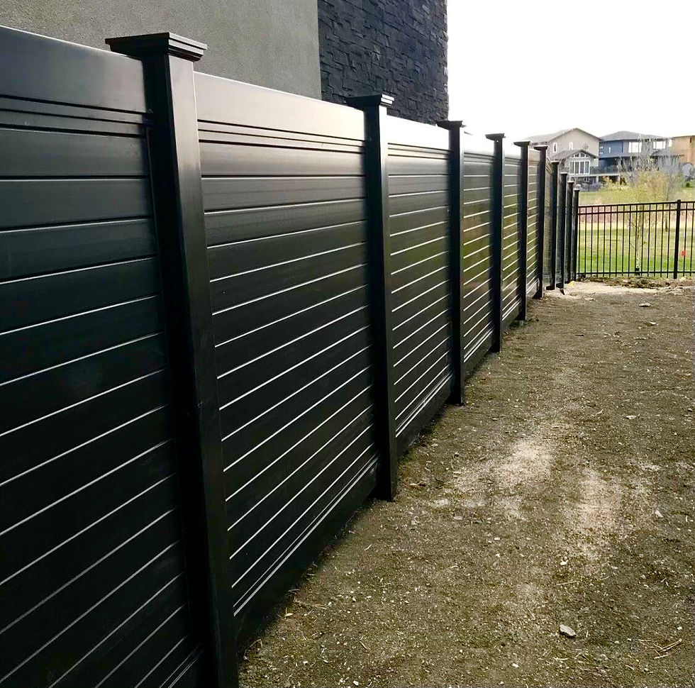 High angle view of a modern horizontal fence