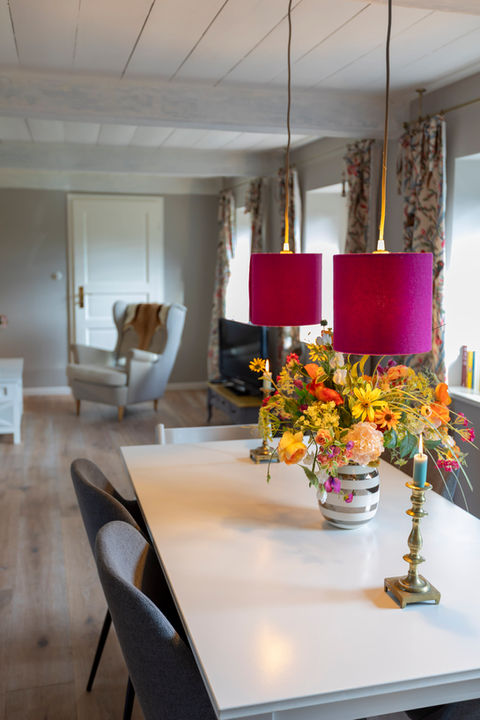Wohnzimmer im Ferienhaus Backbord