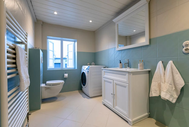 Badezimmer im Ferienhaus Fjord Cottage