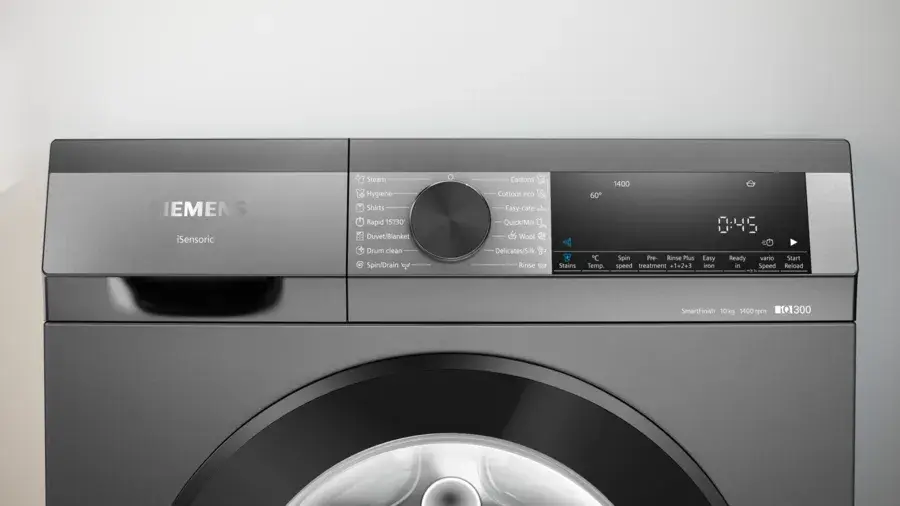 Thumbnail: SIEMENS -  iQ300  9kg silver inox washing machine