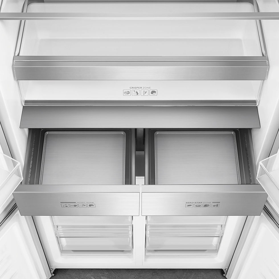 Thumbnail: SMEG - 91 CM COMBINATION FRIDGE FREEZER DARK INOX