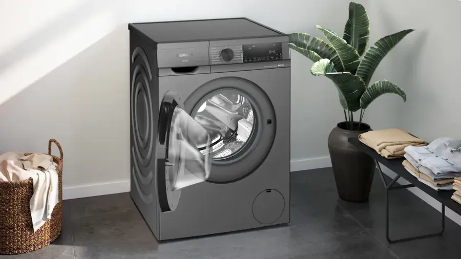 SIEMENS - iQ300 9kg silver inox washing machine